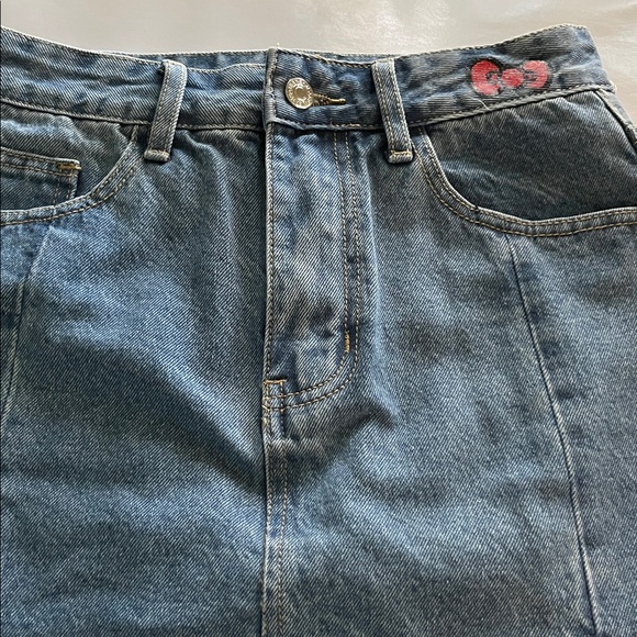 SHEIN Hello Kitty Denim Mini Skirt Size S - Picture 15 of 16